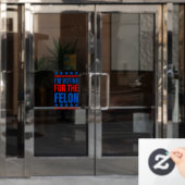 Ik stem voor de misdadige grappige Trump 2024 Raamsticker (Kantoordeur)