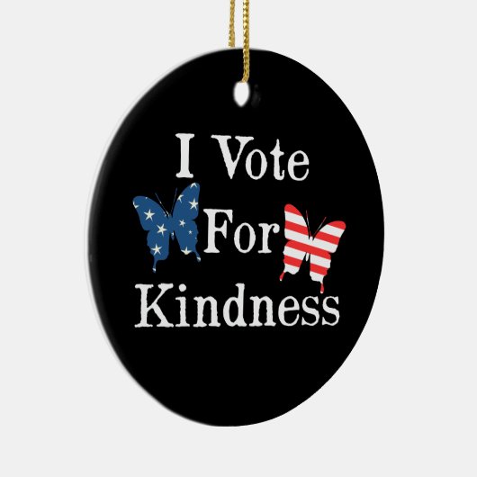 Ik stem voor de moed keramisch ornament (Rechts)