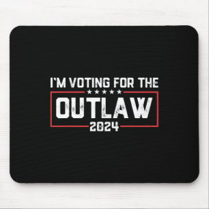 Ik stem voor de Outlaw 2024 verkiezing Maga Trump Muismat