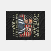 Ik stem voor de Outlaw &amp; de Hillbilly 2024 P Fleece Deken (Voorkant (Horizontaal))