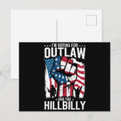 Ik stem voor de Outlaw en de Hillbilly 2024 Briefkaart (Voorkant / Achterkant)