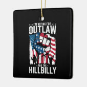 Ik stem voor de Outlaw en de Hillbilly 2024 Keramisch Ornament (Links)