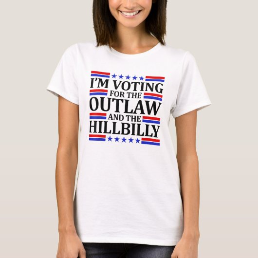 Ik stem voor de Outlaw en de Hillbilly 2024 T-shirt (Voorkant)
