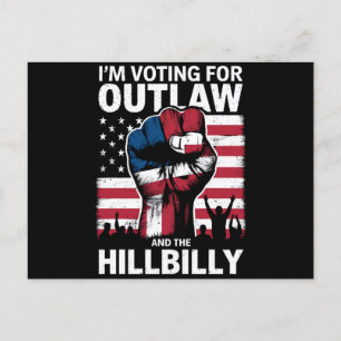 Ik stem voor de Outlaw en de Hillbilly 2024 U Briefkaart