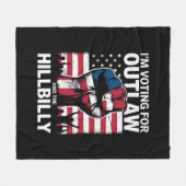 Ik stem voor de Outlaw en de Hillbilly 2024 U Fleece Deken (Voorkant (Horizontaal))