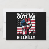 Ik stem voor de Outlaw en de Hillbilly 2024 U Kaart (Voorkant)