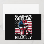 Ik stem voor de Outlaw en de Hillbilly 2024 U Kaart (Voorkant / Achterkant)