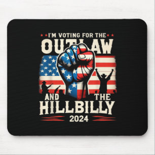 Ik stem voor de Outlaw en de Hillbilly 2024 US Muismat