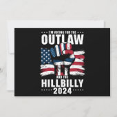 Ik stem voor de Outlaw en de Hillbilly 2024 VS Kaart (Voorkant)