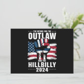 Ik stem voor de Outlaw en de Hillbilly 2024 VS Kaart (Staand voorkant)