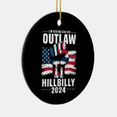 Ik stem voor de Outlaw en de Hillbilly 2024 VS Keramisch Ornament (Rechts)
