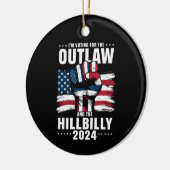 Ik stem voor de Outlaw en de Hillbilly 2024 VS Keramisch Ornament (Links)