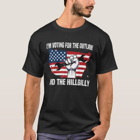 Ik stem voor de Outlaw en de Hillbilly T-shirt (Voorkant)