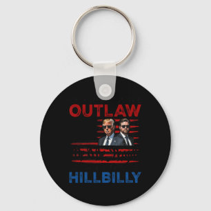 Ik stem voor de Outlaw en de Hillbilly Trump Sleutelhanger