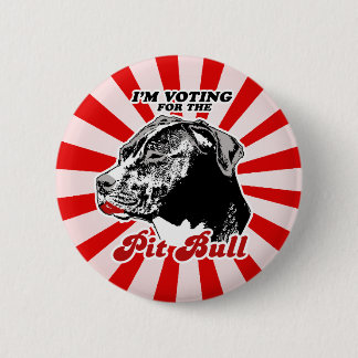 Ik stem voor de Pit Bull. Ronde Button 5,7 Cm
