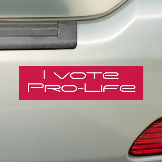 Ik stem voor de pro-levensbumper sticker (Op auto)