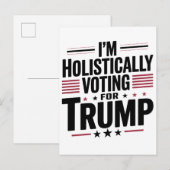 Ik stem voor de verkiezing van Trump in Kamala Uitnodiging Briefkaart (Voorkant / Achterkant)