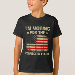 Ik stem voor de veroordeelde misdadige Amerikaanse T-shirt
