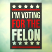 Ik stem voor de veroordeelde misdadiger Decal (Vel 3)