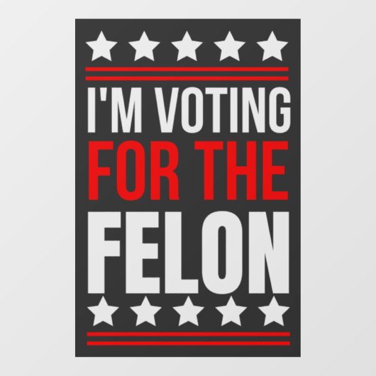 Ik stem voor de veroordeelde misdadiger Decal (Vel)