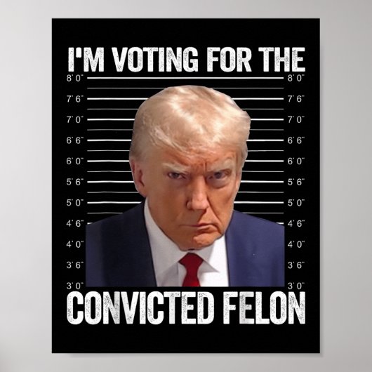 Ik stem voor de veroordeelde misdadiger Funny Pro  Poster (Voorkant)