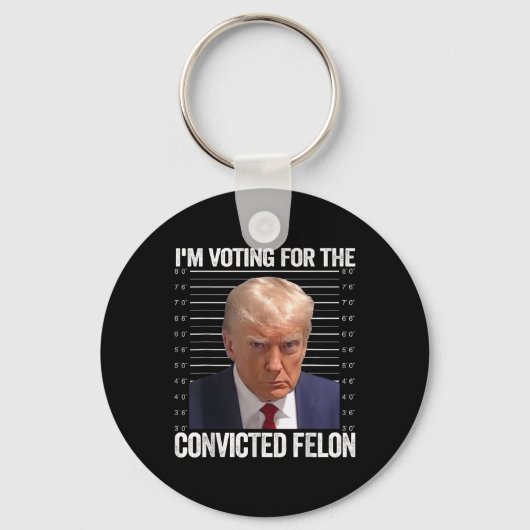 Ik stem voor de veroordeelde misdadiger Funny Pro  Sleutelhanger (Voorkant)
