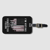 Ik stem voor de veroordeelde misdadiger Pro Trump Bagagelabel (Voorkant (horizontaal))