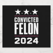 Ik stem voor de veroordeelde misdadiger Pro Trump  Bier Etiket (Enkel label)