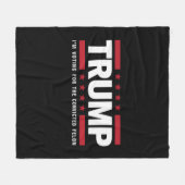 Ik stem voor de veroordeelde misdadiger Pro Trump Fleece Deken (Voorkant (Horizontaal))