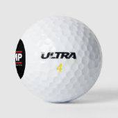 Ik stem voor de veroordeelde misdadiger Pro Trump  Golfballen (Logo)