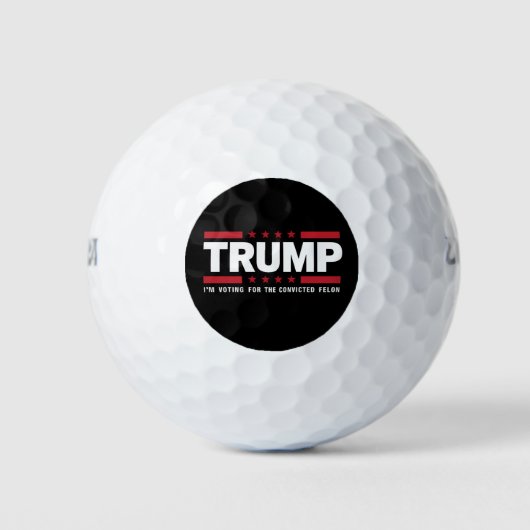 Ik stem voor de veroordeelde misdadiger Pro Trump  Golfballen (Voorkant)