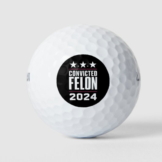 Ik stem voor de veroordeelde misdadiger Pro Trump  Golfballen (Voorkant)