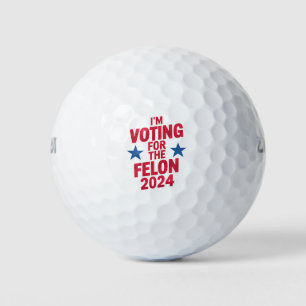 Ik stem voor de veroordeelde misdadiger Pro Trump  Golfballen