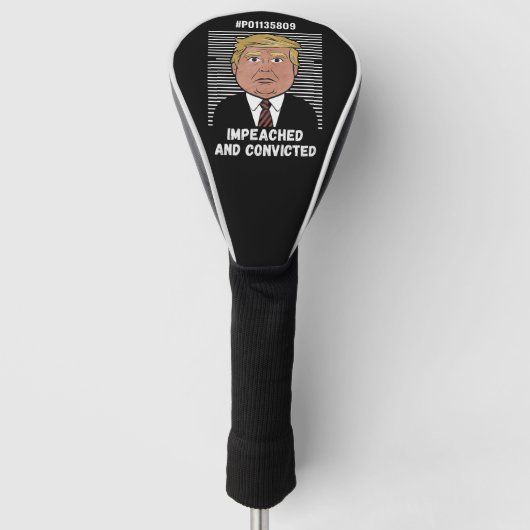 Ik stem voor de veroordeelde misdadiger Pro Trump  Golfheadcover (Voorkant)