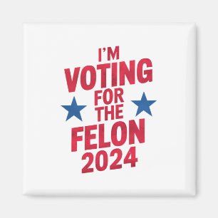 Ik stem voor de veroordeelde misdadiger Pro Trump  Magneet