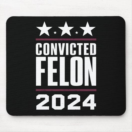 Ik stem voor de veroordeelde misdadiger Pro Trump  Muismat (Voorkant)