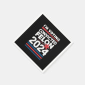 Ik stem voor de veroordeelde misdadiger Pro Trump  Servet (Hoek)