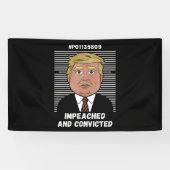 Ik stem voor de veroordeelde misdadiger Pro Trump  Spandoek (Horizontaal)
