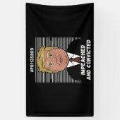 Ik stem voor de veroordeelde misdadiger Pro Trump  Spandoek (Verticaal)