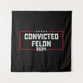 Ik stem voor de veroordeelde misdadiger Pro Trump  Wandkleed (Voorkant)