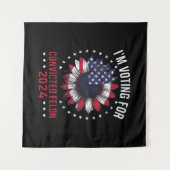 Ik stem voor de veroordeelde misdadiger Pro Trump  Wandkleed (Voorkant (horizontaal))