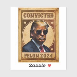 Ik stem voor de veroordeelde misdadiger Trump Mugs Sticker