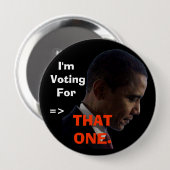 Ik stem voor, =>, die ene. ronde button 4,0 cm (Voorkant /achterkant)