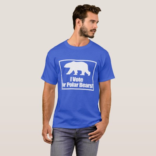Ik stem voor het Shirt van Polar Beren Activist (Voorkant volledig)