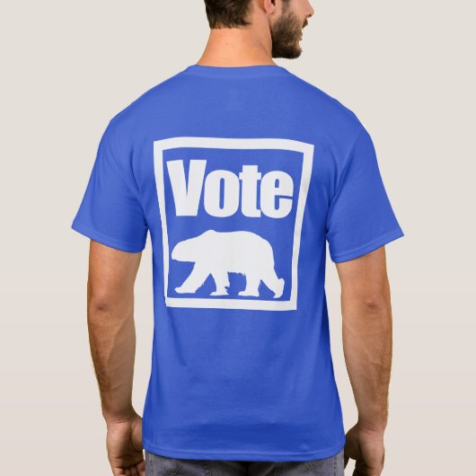 Ik stem voor het Shirt van Polar Beren Activist (Achterkant)