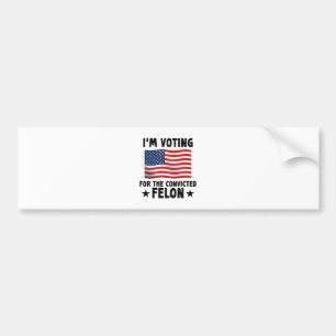 Ik stem voor het veroordeelde misdadige geschenk bumpersticker