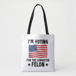 Ik stem voor het veroordeelde misdadige geschenk tote bag