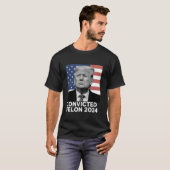Ik stem voor het veroordeelde misdadige Trump 2024 T-shirt (Voorkant volledig)