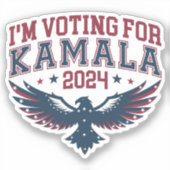 Ik stem voor Kamala 2024 Sticker (Voorkant)
