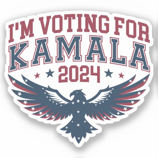 Ik stem voor Kamala 2024 Sticker (Voorkant)